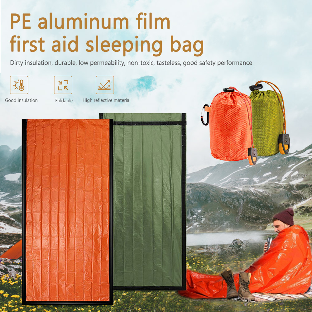Bivy Bag Emergency - Saco de dormir térmico, colchoneta portátil,